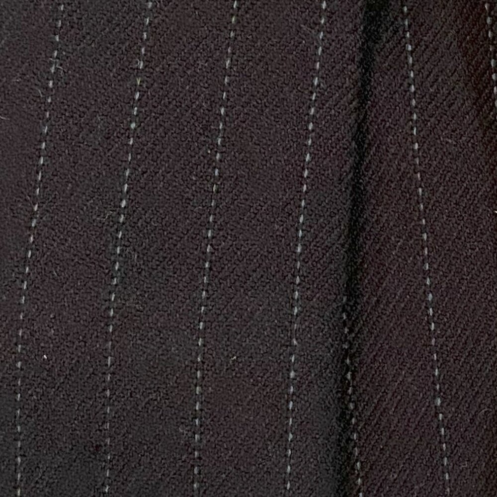 Banana Republic - 90s, Pinstriped, Back Split, Black, Blue, Skirt - Size 10 - Picture 7 of 7